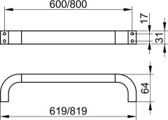 Полотенцедержатель Keuco Edition 300, 60 см, хром (30001010600)