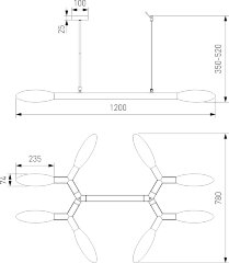 Потолочная люстра Eurosvet 30180 черный