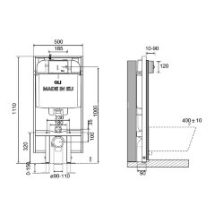 Система инсталляции для унитазов Oli Oli74 механическая (601803)