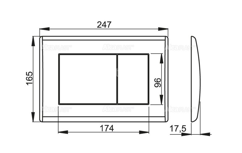 Кнопка смыва Alcadrain, белая (M270)