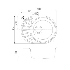 Кухонная мойка AQUATON Чезана, цвет шампань (1A711232CS290)