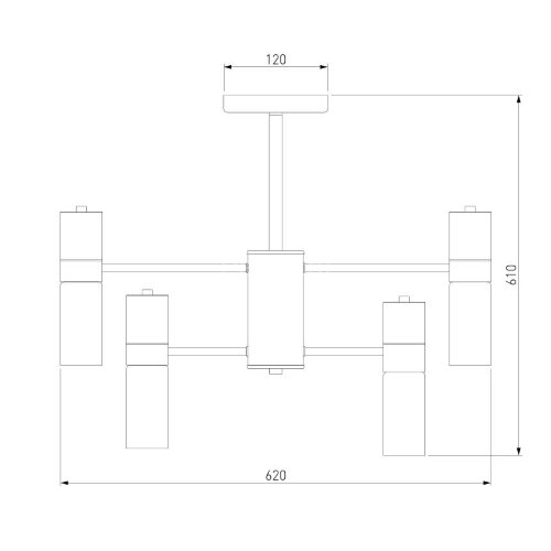 Потолочная люстра Eurosvet 70125/6 черный