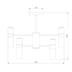 Потолочная люстра Eurosvet 70125/6 черный