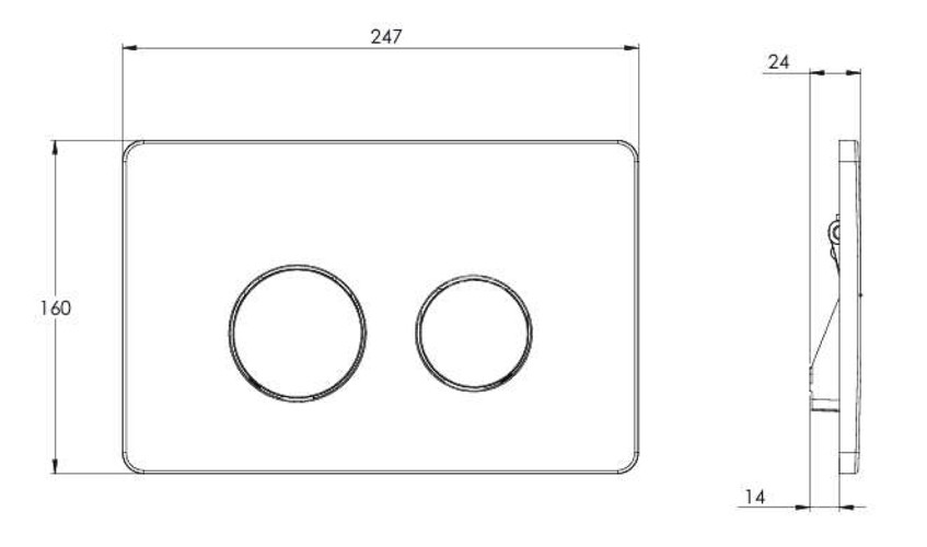 Кнопка смыва AZARIO двойная, круглая, цвет золото (AZ-8200-0086/AZ-P57-0160)
