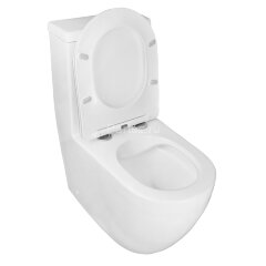 Унитаз-моноблок AZARIO MORANO 680x370х830 напольный, безободковый, в комплекте с сиденьем дюропласт