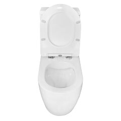 Унитаз-моноблок AZARIO MORANO 680x370х830 напольный, безободковый, в комплекте с сиденьем дюропласт