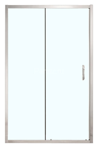 Душевая дверь Azario MILTON раздвижная 120х200, толщина полотна 6мм универсальная, цвет профиля серебро