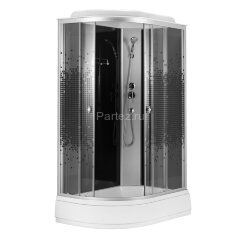 Душевая кабина Loranto 120x80x215 правая, поддон 25 см, 4 мм прозрачное стекло с рисунком &quot;мозайка&quot; (CS-1200-25ТМ/М R)