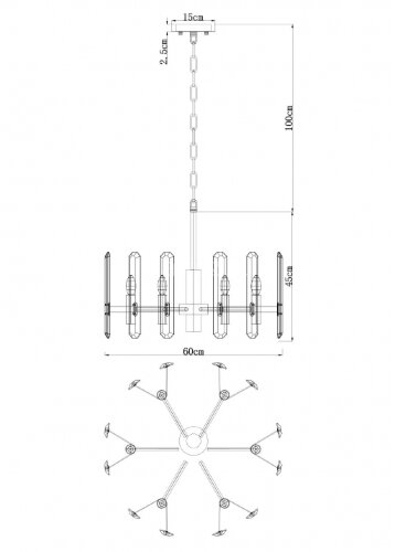 Подвесная люстра Divinare 7136/02 LM-6