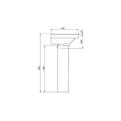 Пьедестал для раковины Santeri Визит, белый (1.3605.3.S00.00B.0)