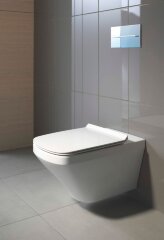 Унитаз подвесной Duravit Durastyle 373x540x393 без смывного края, с сиденьем, белый (45510900A1)