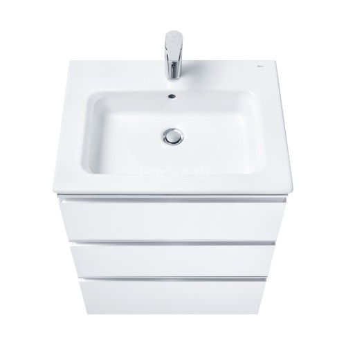 THE GAP Модуль д/раковины 600 мм, 3 ящика, белый глянец