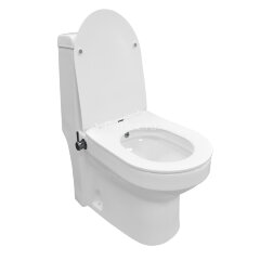 Унитаз-моноблок AZARIO BRUSCO 700x380x805 напольный, со встроенной функцией биде, в комплекте с сиде