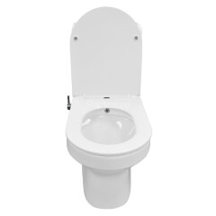 Унитаз-моноблок AZARIO BRUSCO 700x380x805 напольный, со встроенной функцией биде, в комплекте с сиде