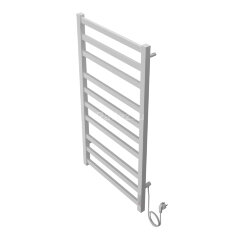 Полотенцесушитель электрический AZARIO PALERMO 500/1000 квадрат, 10 секций, диммер справа, белый (AZ