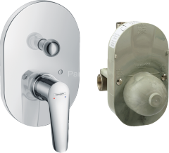 71408000 Logis E Смеситель для ванны, однорычажный, СМ (внешняя+скрытая часть)