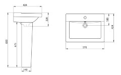 Пьедестал для раковины Santeri Орион белый (1.3600.8.S00.00B.0)