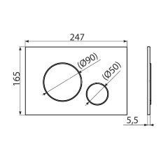 Кнопка смыва Alcadrain, черный матовый (M678)
