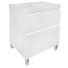 Комплект тумба Azario Мила 60Н 610х480х850 напольная, с раковиной Monte 60, белый матовый (CS0008583