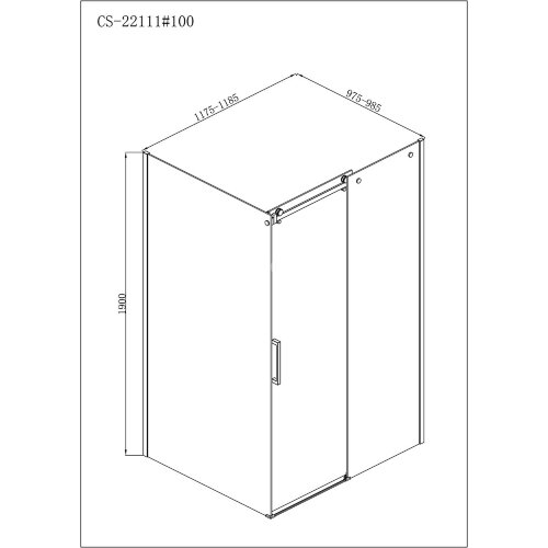 Душевое ограждение Loranto NEO 100x120x190 прозрачное закаленное стекло 8 мм, Easy clean, профиль серебро, без поддона (CS-22111-120*100)