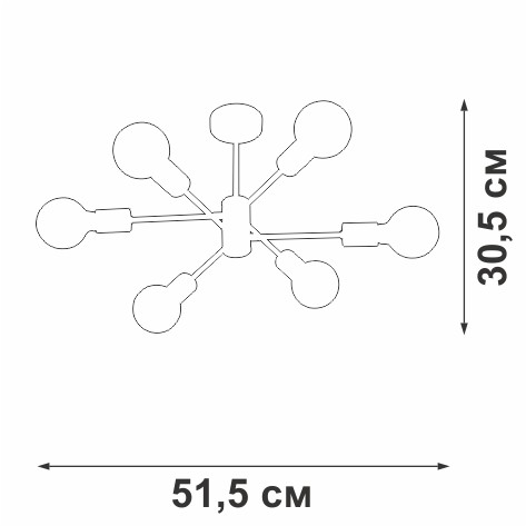 Потолочная люстра Vitaluce V39940-8/6PL