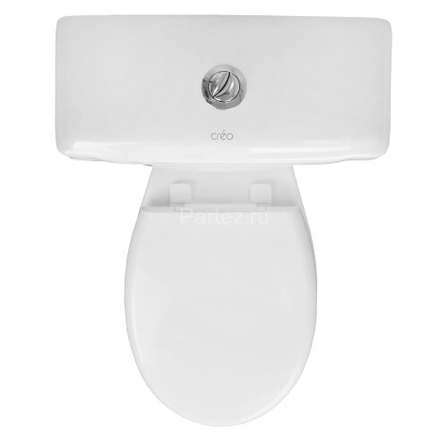 Унитаз-компакт Creo Ceramique PROJECT с микролифтом 656х390х775, прямой выпуск, сливная арматура в к
