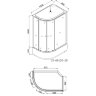 Душевая кабина LORANTO 120х80х215 правосторонняя, поддон 20 см, матовое стекло 4 мм (CS-66120-20 R F)