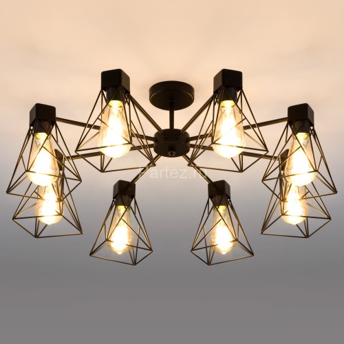 Потолочная люстра Eurosvet 70107/8 черный