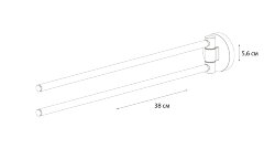 Полотенцедержатель Fixsen Hotel поворотный, хром (FX-31002A)
