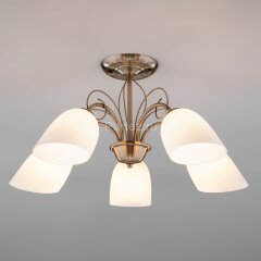 Потолочная люстра Eurosvet 30107/5 античная бронза