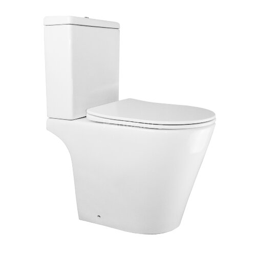 Унитаз-компакт Azario Flin 365х590х790 напольный, безободковый с быстросъемным сиденьем микролифт (A