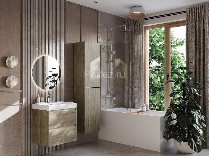 Шкаф - колонна Roca Ona 1750 подвесной, темный вяз (A857635511)