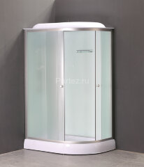 Душевая кабина LORANTO 120х80х215 с низким поддон 13 см, белое закаленное стекло 4 мм профиль хром (CS-66121L F 120)