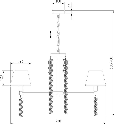 Подвесная люстра Eurosvet 60148/5 матовое золото
