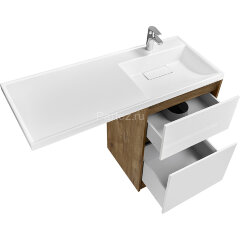 Тумба под раковину Aquaton Лондри 60 без фасада, дуб рустикальный (1A266901LHDR0)