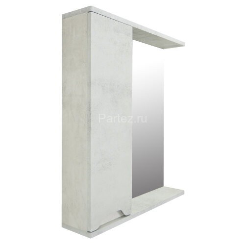 Зеркало-шкаф Loranto Florena 60 600х135х600 левый, светлый бетон (CS00086983)