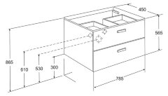 VICTORIA NORD Модуль д/раковины 800 мм, белый