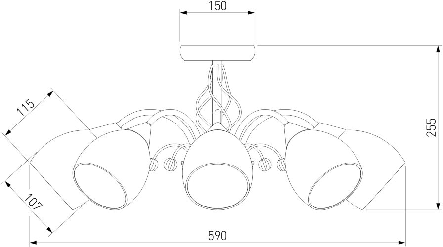 Потолочная люстра Eurosvet 30026/8 золото