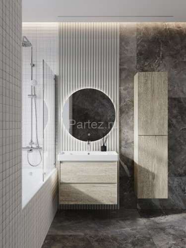 Тумба под раковину Roca Ona 800 подвесная, 2 ящика, светлый дуб (A857630512)