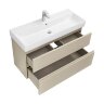 Тумба под раковину ROCA OLETA 100 подвесная, 2 ящика, капучино матовый (A857641515)