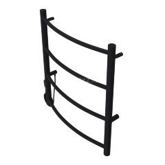 Полотенцесушитель электрический AZARIO VERONA 500/600 4 секции, диммер слева, черный (AZ04756B)