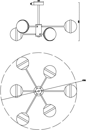 Потолочная люстра Freya FR5204PL-06BS