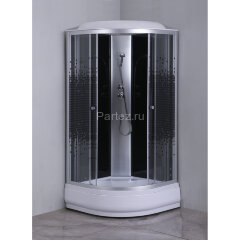 Душевая кабина Loranto 100х100х215 поддон 25см, мозаичный узор, прозрачное стекло 4мм, профиль хром (CS661025K100)