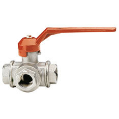 Кран шаровой 3-х ходовой 3/4" в-в-в рыч. ITAP