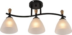 Потолочная люстра Reluce 01589-3.3-03B BK+WOOD