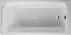 Ванна чугунная Jacob Delafon PARALLEL 150x70 см с антискользящим покрытием, без отверстий для ручек,