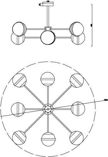 Потолочная люстра Freya FR5204PL-08BS