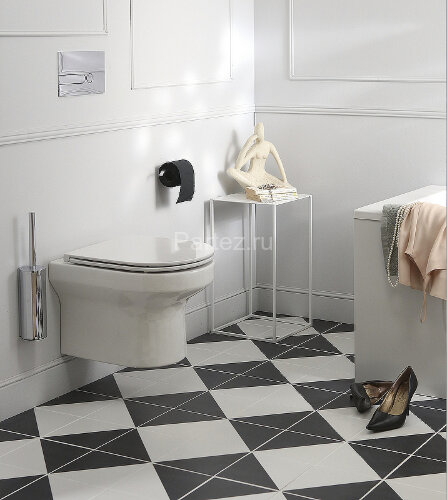 Унитаз c инсталляцией Jacob Delafon Elite сиденье тонкое микролифт, клавиша хром (E21742RU-00)