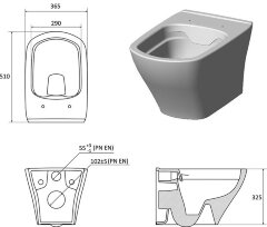 Унитаз подвесной Ravak Classic RimOFF безободковый, без сиденья, белый (X01671)