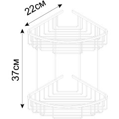 Полка корзина Fixsen Hotel двухэтажная, хром (FX-31051-2)